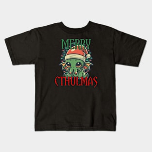 Chibi Christmas Cthulhu - Merry Cthulmas! Kids T-Shirt